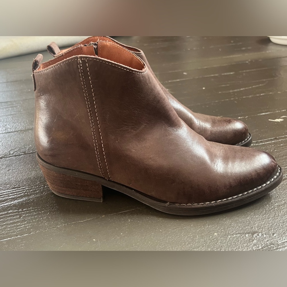 Marrochi Sanchez brown distressed ankle boots size 8 or 39 made in Spain - Picture 6 of 13